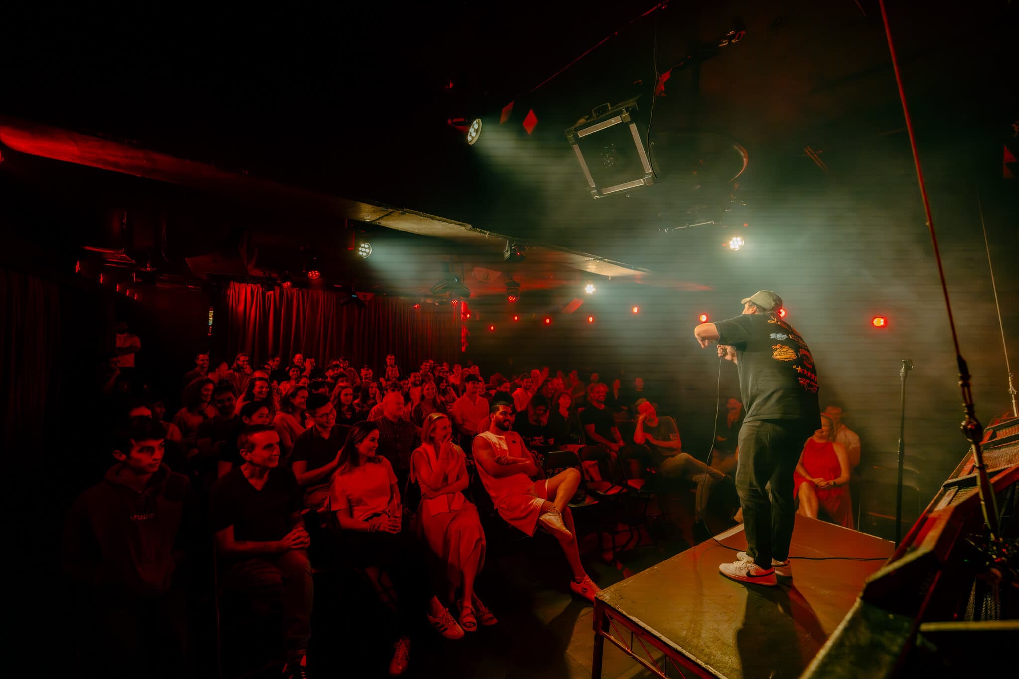 The Carousel ballroom mid-show — packed crowd under the beams